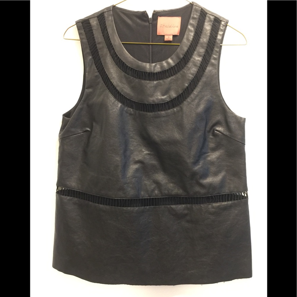 Beautiful Faux Leather Top Small